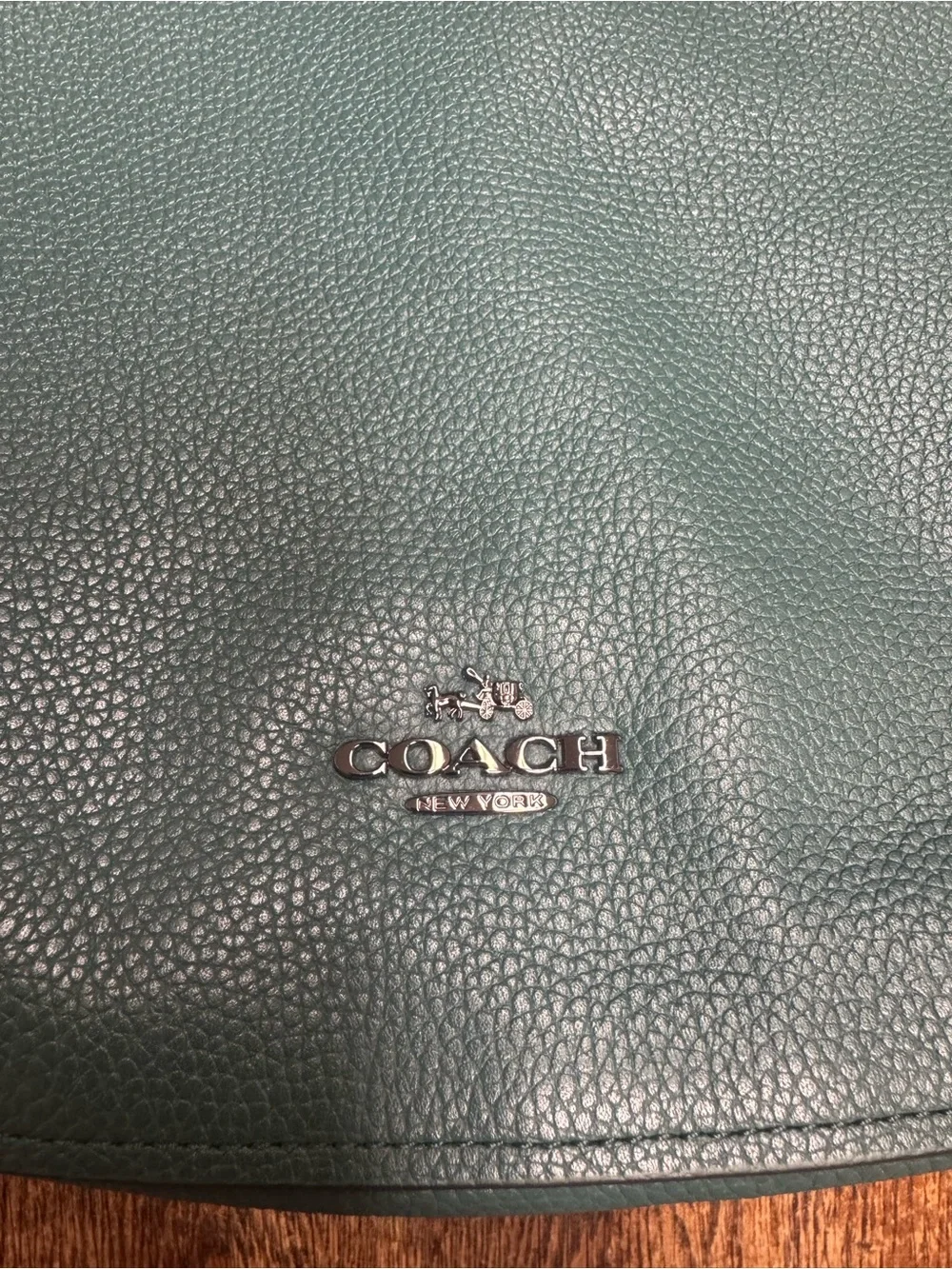 Coach Pebbled Leather Hobo Bag in Teal Green - Beautiful